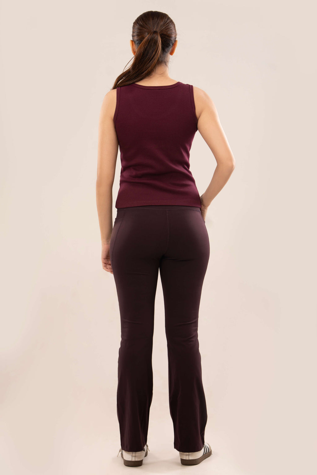 Wine Flared Legging