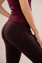 Wine Flared Legging