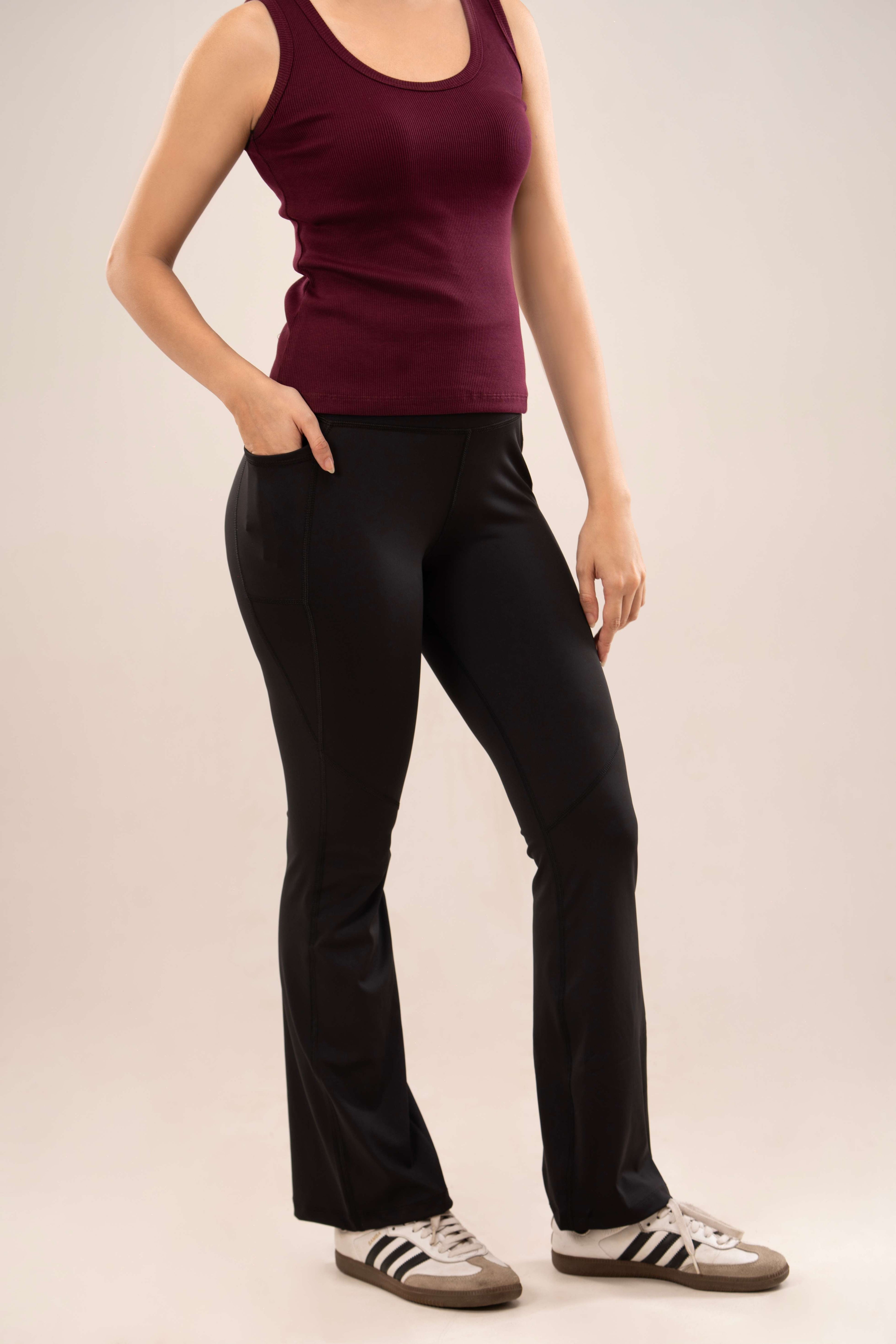 Black Flared Legging